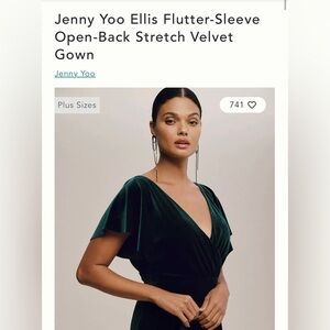 Jenny Yoo Ellis Velvet Open Back Dress